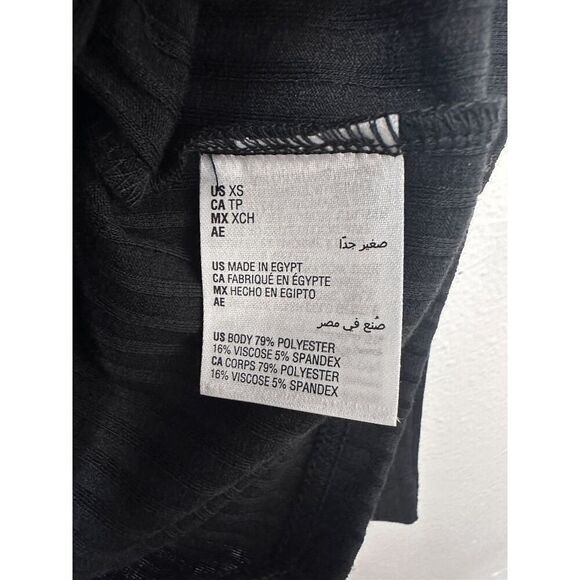 INC International Concepts Men's Ribbed-Knit Long-Sleeve T-Shirt - Deep Black XS - Picture 3 of 5